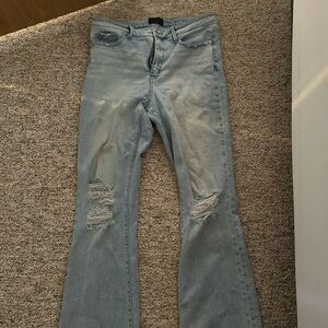 Buckle Light Blue Distressed Boot Cut Jeans